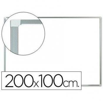 Pizarra blanca laminada con marco de aluminio Q-connect 200x100 cm