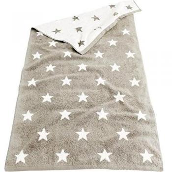 XXL LASA estrellas de seis colores toalla de playa 100 x 150 cm toalla de baño de rizo de algodón, 100 % algodón felpa, Gris, Gästetuch 33x50cm