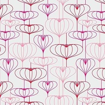Apalis Lámina Adhesiva - Heart Pattern, lámina Decorativas, hágalo Usted Mismo, lámina para Muebles, cómodo, Cocina, Sala de Estar, habitación Infantil, lámina de diseño, Tamaño: 300cm x 100cm