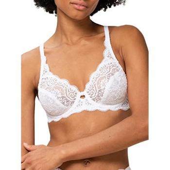 Triumph Amourette 300 W Women's Bra - White Cotton, Size 42E