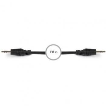 Cable de Audio Fonestar AA-729 con Conectores Jack 3.5mm Estéreo Macho a Macho, Longitud 1.8m