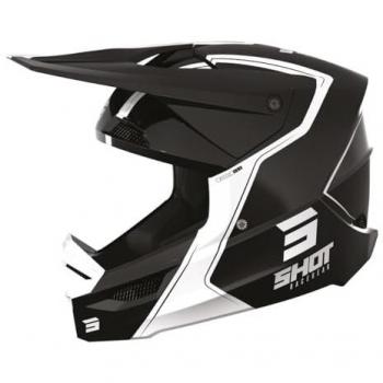 Casco de motocross Shot Race Gear Furious Reflex Negro Talla S