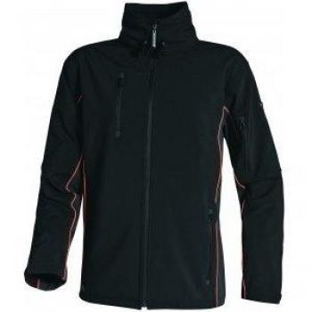 Delta plus - Chaqueta softshell poliester negro naranja talla xxl