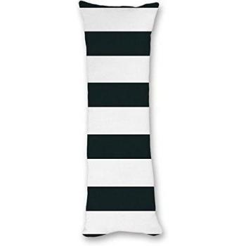 whiangsfoo diseño moderno negro y blanco patrón de rayas cuerpo funda de almohada Funda de almohada de 20 X54
