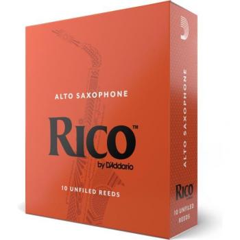 D'Addario Rico Alto Saxophone Reeds Pack of 10 - Strength 4