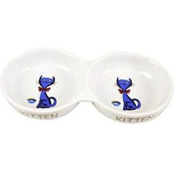 Flamingo F COMEDERO Porcelana para Gato, Doble
