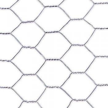 Malla metálica de triple torsión galvanizada cuadro 19x0,7mm / 0,5x10m Nortene
