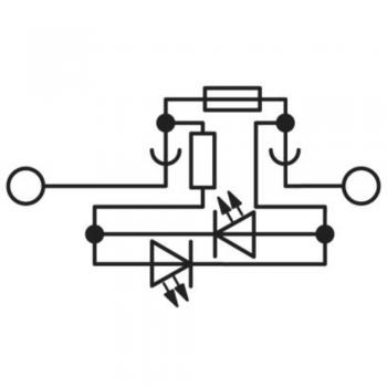 Phoenix Contact PTC 4-HESILED 24 (5x20) Safety Terminal Block 0.20 mm² to 4 mm², Black, Pack of 50