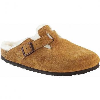Birkenstock Boston VL Shearling Suede Leather Unisex Clogs - Mink - UK7.5 EU41 Narrow