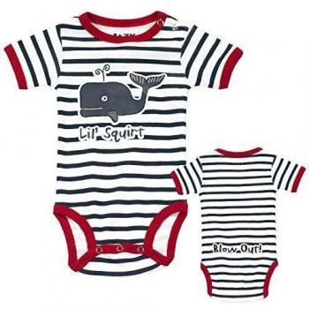 LazyOne Unisexo Lil' Squirt Whale Mameluco Bebé 12 Meses