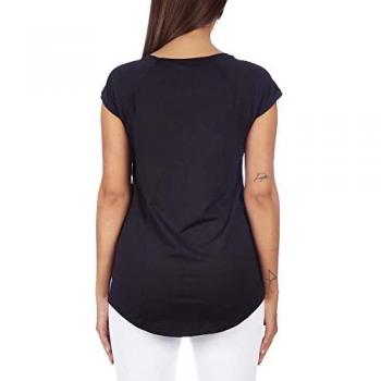 DITCHIL Camiseta de Deporte Transpirable Ease de Manga Corta para Mujer en Color Negro, Talla M, Ideal para Fitness y Running