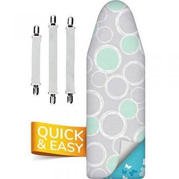 smart&gentle Funda Tabla de Planchar 5 Capas, Ajustable, refleja el Calor y Vapor, para Tablas de Planchar de hasta 125x45 cm