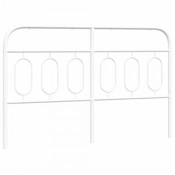 Cabecero de metal blanco 140 cm Vidaxl