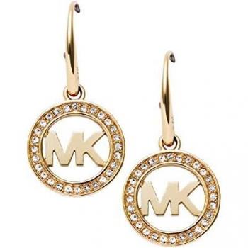 Michael Kors pendientes Mujer acero inoxidable circón redondo