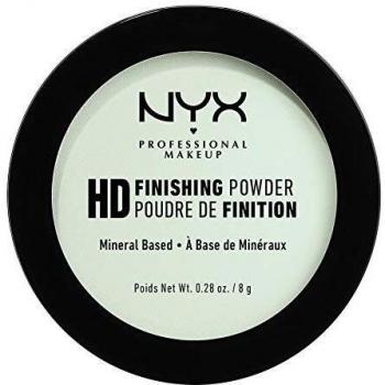 NYX Professional Makeup Polvos fijadores High Definition Finishing Powder, Polvos compactos, Unifica la piel, Acabado mate, Absorbe brillos, Fórmula vegana, Tono: Mint Green