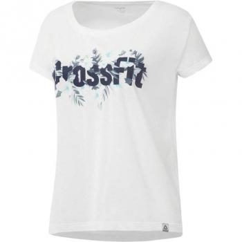 Camiseta de Manga Corta Mujer Reebok Floral Easy Crossfit Blanco