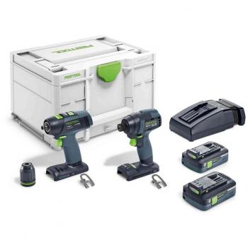 Set de taladro atornillador y atornillador de impacto TID 18 HPC 4.0 I-Set T18