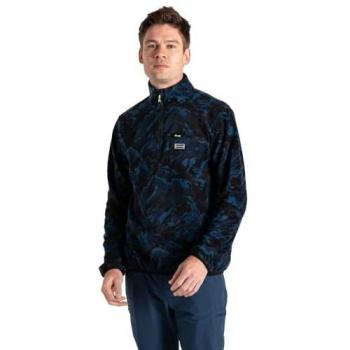 Dare2b Men's Affinity Half Zip Fleece - Blue Mountain Print, Size XS