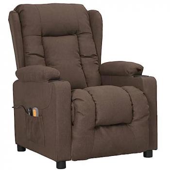 Sillón de masaje eléctrico tela gris taupé