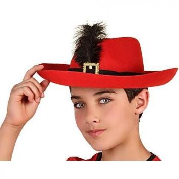 Atosa-35063 Sombrero Cortesano, Color Rojo, única