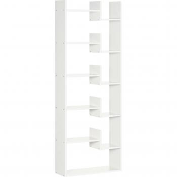 Estantería Roko Homcom 6 Niveles 11 Compartimentos Blanco 162,6X61x21,6 Cm