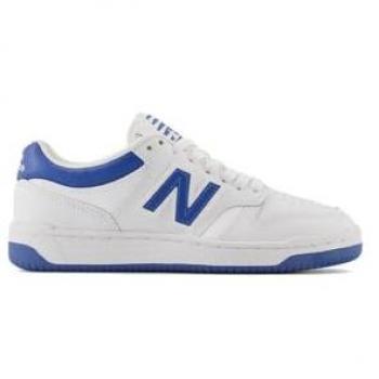 Zapatilla New Balance 480 para Niño/a de Cuero, Baloncesto, Color Azul y Blanco, Talla 40