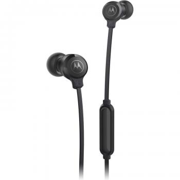 Auriculares In-Ear Motorola 3-S con Micrófono, Cable Antienredos, Graves Profundos, Conexión Jack 3.5mm, Color Negro