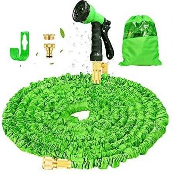Mangueras Extensibles Jardín 30M/100FT - Avyvi Manguera De Agua Expandibles Con 8 Modos De FuncióN Manguera De Boquilla Con VáLvula Para Limpieza De JardineríA, Lavado