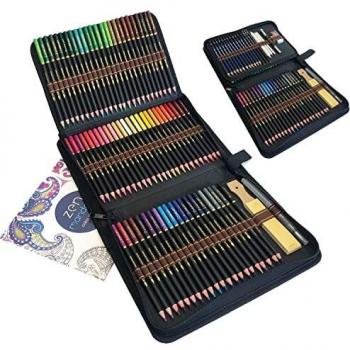 Lapices Colores Profesionales de Dibujo, Juego de 96 Lapices Acuarelables, Lapiz Dibujos con Lapices de Carboncillo Para Adultos y artistas Dibujar, Esbozar, Sombrear y Colorear