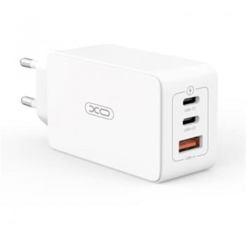 CARGADOR DE CORRIENTE CE13 65W 2 X TIPO C + 1 X USB XO BLANCO