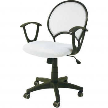 Mueblear 42016 Silla de oficina NAT blanca con brazos 61x60x86,5 cms