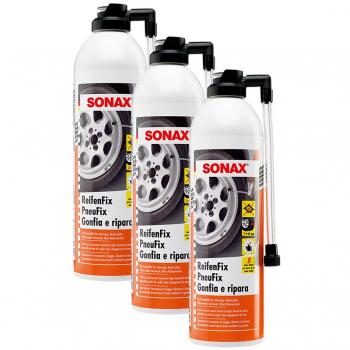 3 x Sonax 04325000 reifenfix cola selladora antipinchazos ayuda 500 ml