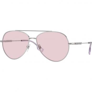 Burberry BE3147 Women's Sunglasses Silver Size 58 col. 1005P5 Pilot Argento