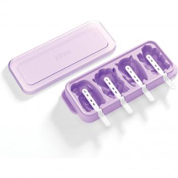 Zoku Monster Pop Molds - Set de Moldes para Helados con Forma de Monstruos, Incluye 4 Moldes y Palitos, Silicona, Color Azul