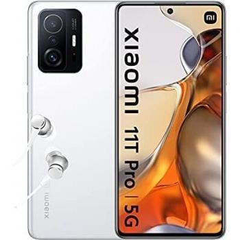 Xiaomi 11T Pro 5G - Smartphone 8+128 GB, 6,67 AMOLED flat DotDisplay de 120 Hz, Snapdragon 888, cámara PRO de 108 MP, 5000 mAh, Blanco Luz de Luna