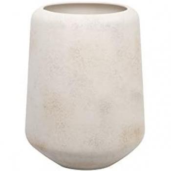 Adda Home Florero Cerámica 25x25x32 cm - Jarrón Decorativo Elegante y Sofisticado Beige