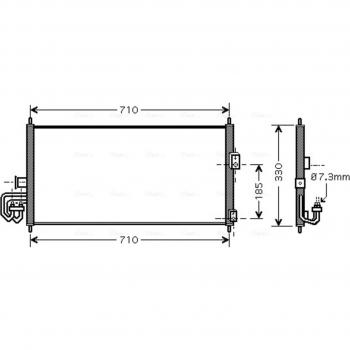 Condensador de aire acondicionado AVA COOLING DN5201 y PRASCO DN5201, tipo: condensador, características: diseñado para sistemas de aire acondicionado, compatible con diversas marcas y modelos, alta eficiencia en la refrigeración, fácil