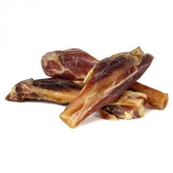 ARQUIVET Huesitos de jamón Serrano 3 Unidades - Snack de Cerdo 100% Natural para Perros - Hueso masticable - Chuches, golosinas, premios, recompensas - Mordedor Natural para Perros