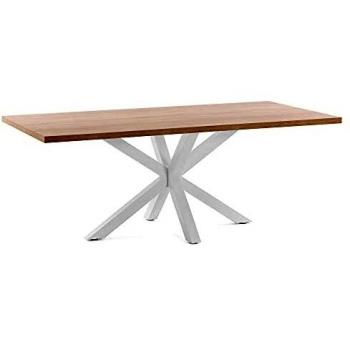 Kave home table argo epoxy blanco et bois