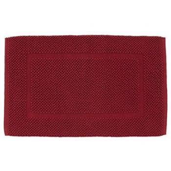 ZUCCHI SOLOTUO ALFOMBRA DE BAÑO DE ALGODÓN 100% , 1550 G/M², TEJIDO A MANO CM 50 x 80 ROSSO RUBINO