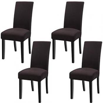 Fuloon Fundas Sillas Comedor, Fundas Protectoras para Sillas Elasticas,Funda Asiento Silla Desmontables Lavables para Comedor Hotel Banquete de Boda Decoración