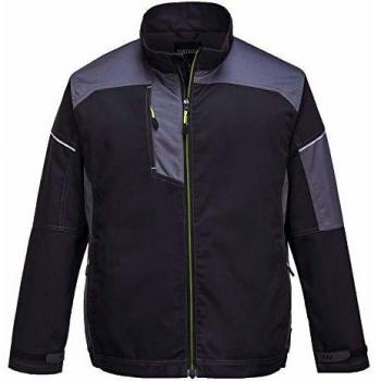 Chaqueta de Trabajo Portwest PW3 Bicolor Negra/Grey con Cremallera Ezee T603 - XXXL