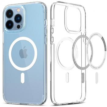 Funda Spigen Ultra Hybrid MagSafe para iPhone 13 Pro Max - Transparente y Blanca