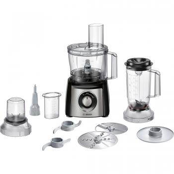 Robot de cocina Bosch MCM3501M - Batidora de vaso con capacidad de 2,3 L, color negro y acabado en acero inoxidable de 800 W