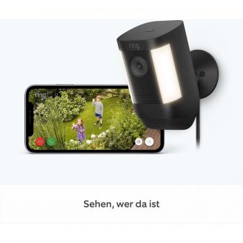 Cámara de Seguridad IP Ring Spotlight Cam Pro Plug-In 1920 x 1080 píxeles, Interior y Exterior, Resistente a la Intemperie, Wi-Fi