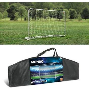 Mondo - Portería metálica de fútbol, con Bolsa, 180 x 120 x 60 cm
