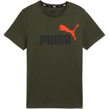 Camiseta Puma Essentials Logo Verde para Niño - Estilo y Comodidad Deportiva