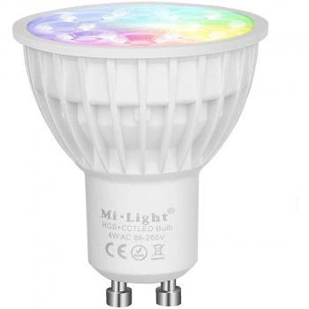 Bombilla LED GU10 4W RGBW+CCT control por RF 240lm