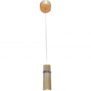 Lámpara colgante LED Nojus de Lucande, madera, iluminación arriba/abajo, diámetro 6 cm
