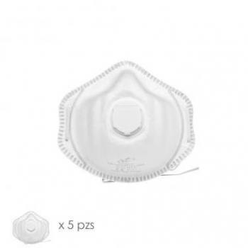 Mascarilla Respiratoria FFP3 Con Valvula (5 Unidades) de SANCO STORE - MAURER
